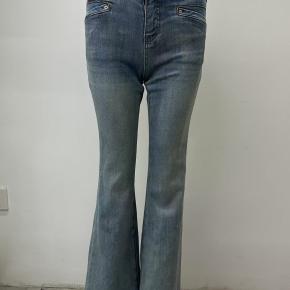 Customize Women Jeans Trouser Light Blue Thin Shimmer Fitting Jeans 