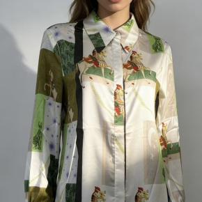 Digital Printing Breathable Satin Shirt For Women