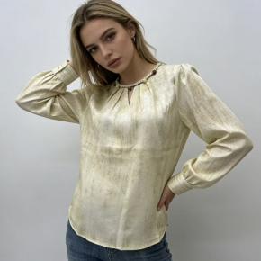 Elegant Breathable Linen Bead Decoration Office Ladies Shirt